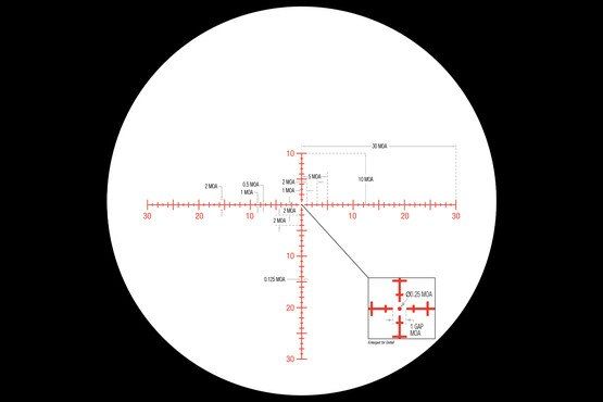 Tenmile HX 5-25x50 Trijicon rifle scope features MOA adjustments